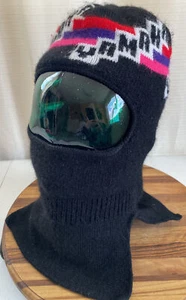 VINTAGE YAMAHA SKI SNOWMOBILE WINTER FACE MASK BLACK OSFM VERY GOOD CONDITION - Picture 1 of 3