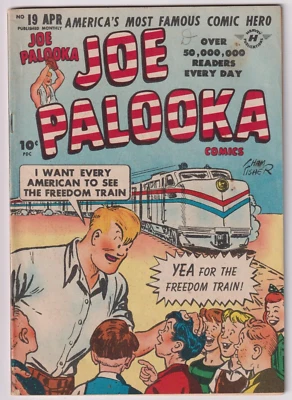 Cómics de Joe Palooka #19 (1948) bien estado 6,0 Harvey Comics Freedom Train cubierta Foto 1 de 2