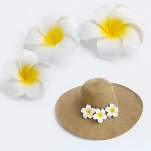 10/50x Artifical Foam Frangipani Flower Fake Flower For Wedding Party Home Decor - Picture 1 of 11