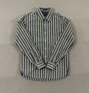American Eagle Dress Shirt Mens Medium Vintage Fit Multicolor Striped Green Logo - Picture 1 of 8