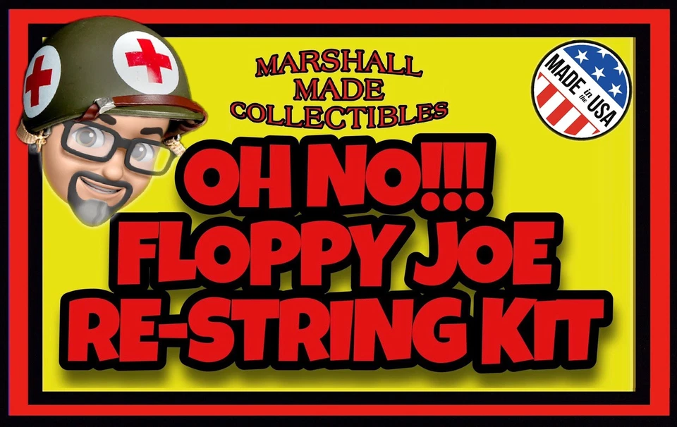 (25 GROUP LOT) Oh No!!! Floppy Joe Re-String Kits Restring GI JOE ACTION MAN - Image 1 of 4
