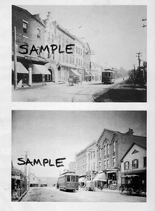 NORTHPORT LONG ISLAND NY MAIN ST TROLLEY 1909 vistas este y oeste 2 FOTOS - Imagen 1 de 1