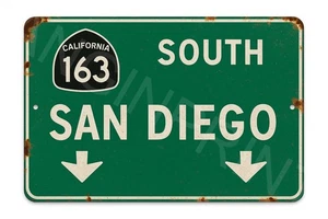 San Diego California Aluminium Highway Blechschild - Bild 1 von 1