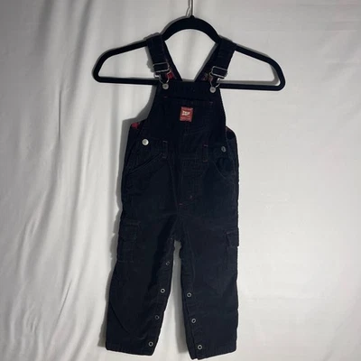 Antiguo traje ajustable a cuadros de pana negra para niños pequeños azul marino 2T clásico 100 % algodón Foto 1 de 4