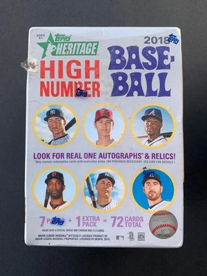 2018 Topps Heritage High Number MLB Baseball Factory Sealed 8 Pack Blaster Box - Image 1 of 4