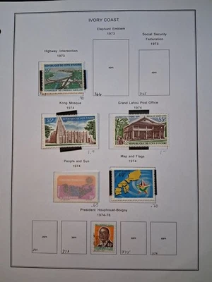 I16) Estampillas de Costa de Marfil 1973-76 como nuevas NH/U de enorme colección de estampillas liquidación Foto 1 de 4