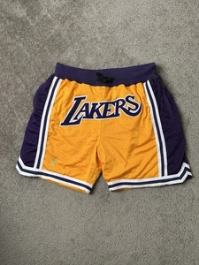 Men's Los Angeles Lakers Mitchell & Ness Gold Authentic NBA x Just Don, Size L - Picture 1 of 11