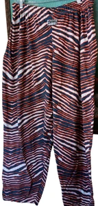 Zubaz orange blau weiß Zebra gestreift Hose Herren XL NFL Chicago Bears Lounge - Bild 1 von 7