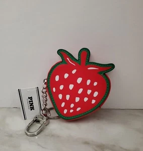 Victoria's Secret Pink Red Strawberry Pouch Keychain - Picture 1 of 5
