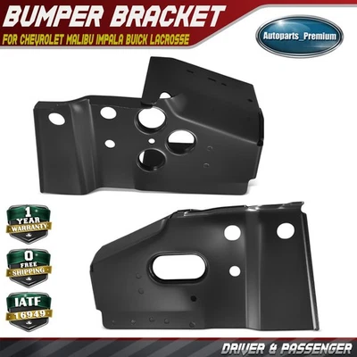 Soporte de radiador de acero izquierdo y derecho 2 piezas para Chevy Malibu Impala Buick LaCrosse Foto 1 de 4