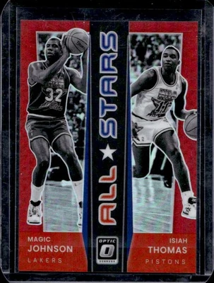 2021-22 Donruss Optic Isiah Thomas Magic Johnson All Stars vermelho #77/99 EUA - Imagem 1 de 2