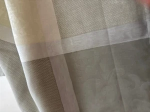 Le Jacquard Français “Siena” Tablecloth, Ivory, Pure Linen, 69"x98"* - Picture 1 of 6