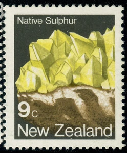 New Zealand - 1982 - Minerals - Native Sulphur - 9¢ - #2434 - Picture 1 of 1