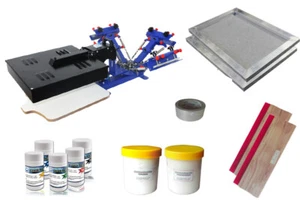 TECHTONGDA 3 Color 1 Station Screen Printing Kit T-shirt Press with Flash Dryer - Picture 1 of 6