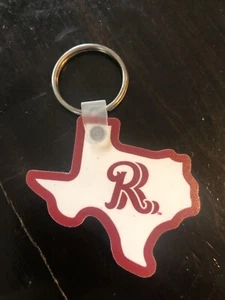 Texas Rough Riders Keychain Rubber white/maroon 2 x 2 inches - Bild 1 von 3