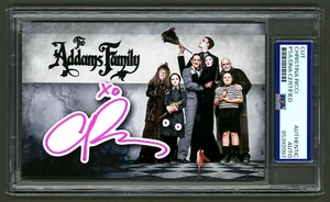 Christini Ricci Signed Cut Display (PSA) The Addams Family Wednesday Photo Card - Picture 1 of 2
