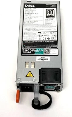 Fuente de alimentación Dell D2000E-S0 J5WMG PowerEdge FX2 R940 R740 2000W 80 Plus Platinum Foto 1 de 4