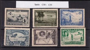 1930 Spain airmail Sc C50 - C55 MHR set of 6 with original gum - Picture 1 of 1
