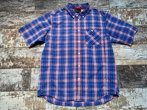 Peak Performance Men's Blue Checked Short Sleeve Shirts Size L - Picture 1 of 4