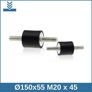 A Ø150x55 M20x45 NK 75°Shore Gummipuffer Gummi-Metall-Puffer Silentbloc - Bild 1 von 2