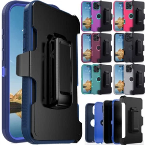Funda híbrida a prueba de golpes con clip para cinturón para Apple iPhone 16/16 Plus/Pro/Pro Max - Imagen 1 de 54