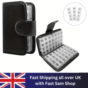 Pill Box Organiser Case 14 Day Wallet Removable Daily Boxes Compartments Travel - Picture 1 of 10
