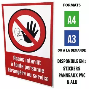 ACCES INTERDIT DEFENSE ENTER - STICKERS - PANNEAU PVC - ALU - SE-21PS - Bild 1 von 9