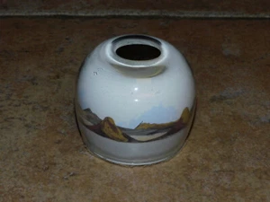 VINTAGE BEMALTER WÜSTENSAND ARIZONA KÜNSTLER GLAS BRIEFBESCHWERER EINHEIMISCHE BERGE - Bild 1 von 5