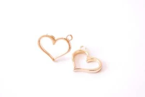 Dije Corazón Abierto al Mayor | Enchapado en Oro 18k sobre Latón | Colgante Conector de Amor - Imagen 1 de 4