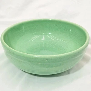 Roseville large Frank Ferrell marked Green Bowl 9.75 in by 3.5 in - Picture 1 of 8
