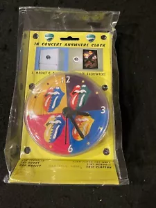 Rolling Stones Magnetic Wall Clock-Steel Wheels Tongue - Picture 1 of 1
