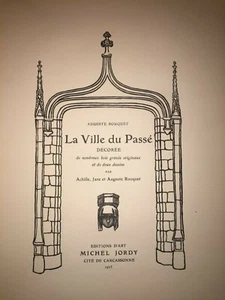 La Ville du Passé par Auguste Rouquet | Cité de Carcassonne | Bois gravés 1925 - Imagen 1 de 5