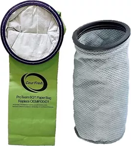 10 bolsas aspiradoras de repuesto Proteam 6 QT + revestimiento 100431 100564 - Imagen 1 de 3