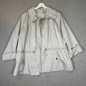 Chicos Womens Size 3 US XL Julianne Jacket Seagull Gray Drawstring Waist NWT - Picture 1 of 7
