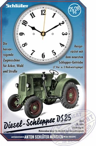 Schlüter DS 25 Oldtimer Schlepper Wanduhr Geschenk Traktor - Bild 1 von 1