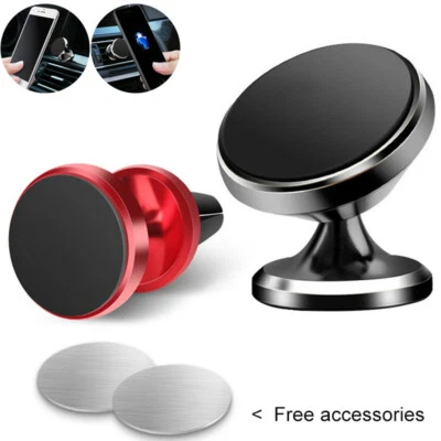360° Magnetic Car Holder Air Vent Mount Phone Stand For Universal iPhone HUAWEI - Image 1 of 4