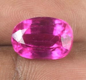 Natürlicher 8 Karat Himbeer Rosa Rhodolith Granat Oval Edelstein Zertifiziert C452 - Bild 1 von 9