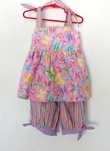 *Handcrafted* Butterfly Top & 2 colorful Pants - for Girls 3 (three) YEARS - Picture 1 of 12
