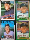 Sparky Anderson 4 Lot: 1985 Topps #307, 1986 Topps #411, 1990 Topps #609 Tigers