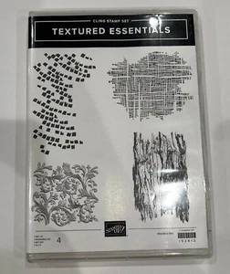 Stampin Up Retired;152612 TEXTURED ESSENTIALS Wood Distressed Floral New Pattern - Picture 1 of 3