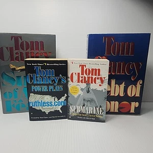 Tom Clancy Book lot of 4 Debt of Honor, The Sum of All Fears, Power Play, Submar - Picture 1 of 14