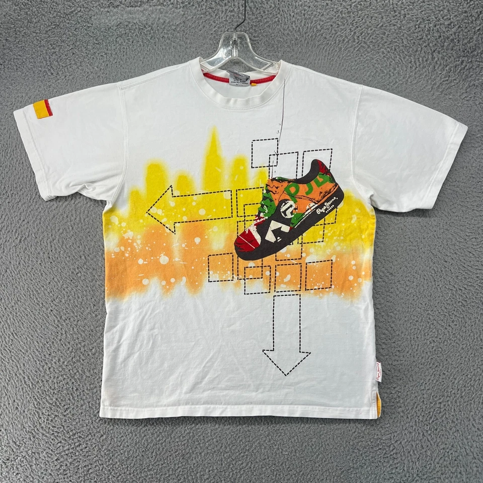 Camisa Pepe Jeans De Colección Para Hombres Extra Grande Años 90 Y2K Streetwear HipHop Rap Camiseta Foto 1 de 4