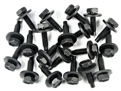Pernos de cuerpo Mopar - 1/4-20 x 15/16" de largo - 7/16" hexagonal - arandela de 3/4" - 20 pernos - #174 Foto 1 de 4