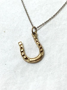 Stella & Dot Sterling Silber Halskette mit vergoldetem Hufeisen - Bild 1 von 7