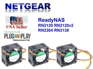 3x Quiet Sunon wymienne wentylatory do Netgear ReadyNAS RN2120 RN2304 RN3188 - Zdjęcie 1 z 7