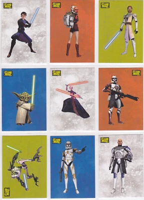 STAR WARS 2008 TOPPS THE CLONE WARS MOVIE STICKERS COMPLETE BASE SET (90) - Image 1 of 4