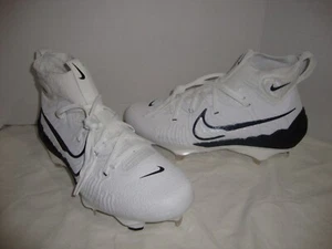 Men Nike DJ6517-101 Alpha Huarache NXT Metal Baseball Cleats Size 8 White Black - Picture 1 of 11