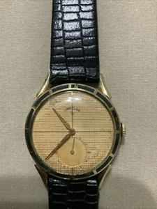 VTG Lord Elgin 14K Gold Filled Clubman Cal 680 21Jewels Waffle Dial Works - Picture 1 of 11