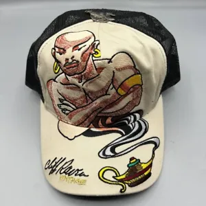 Vintage Cliff Raven Hat Brown Ed Hardy Japanese tattoo Snap back Trucker Cap 90s - Picture 1 of 8