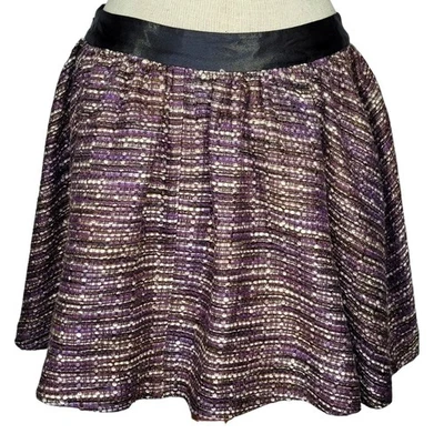 Purple Glitter Hand Made Mini Skirt Size 8 - Image 1 of 4
